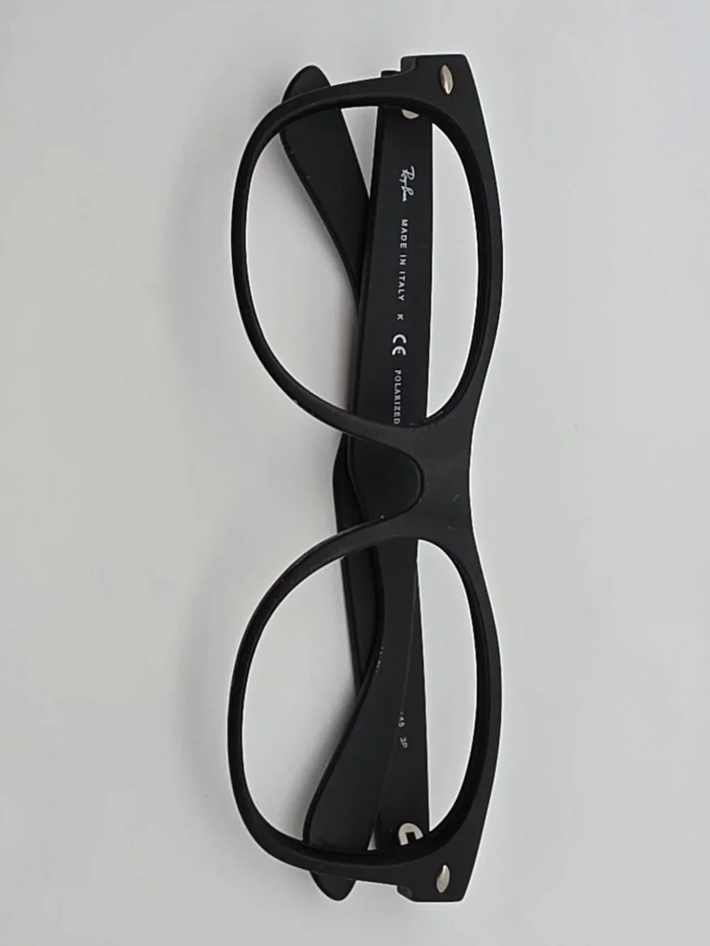 Ray-Ban RB2132 622/58 New Wayfarer Matte Rubber Black Sunglasses Frame w/ Case